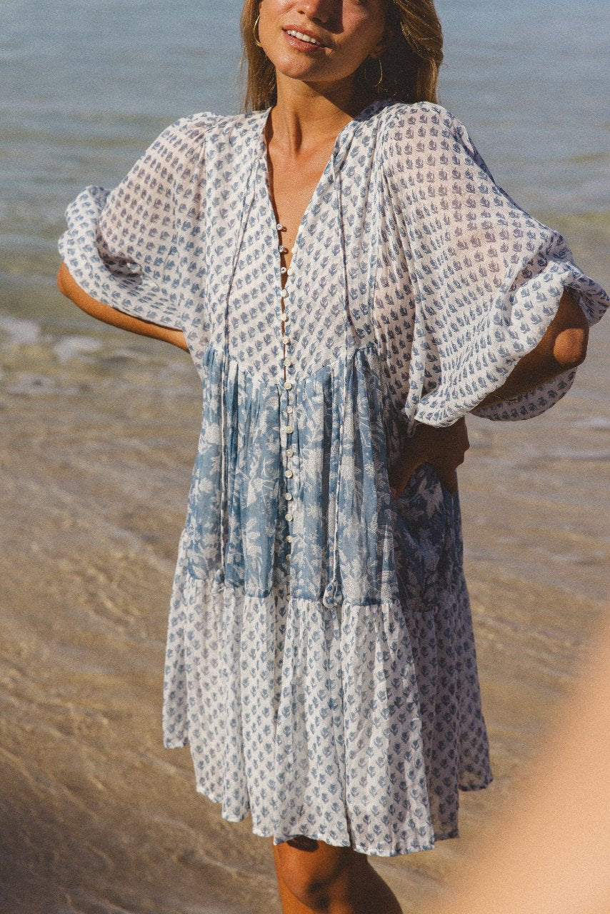 Nora Mini Dress ~ Aquamarine