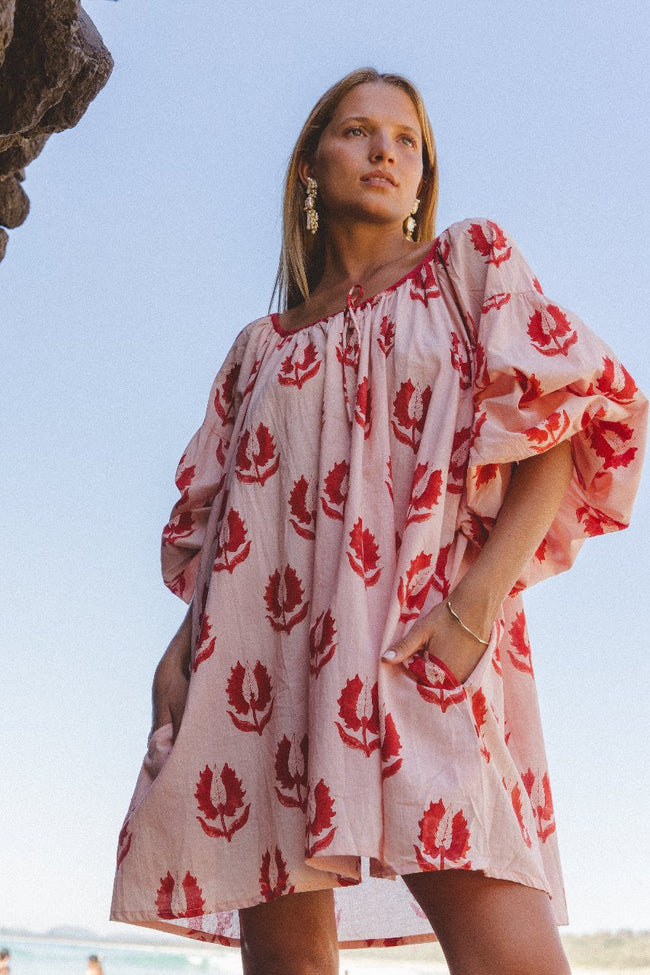 Ria Mini Dress ~ Ruby Red