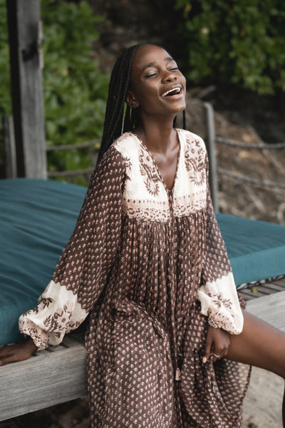 Rooh Maxi Dress ~ Cacao