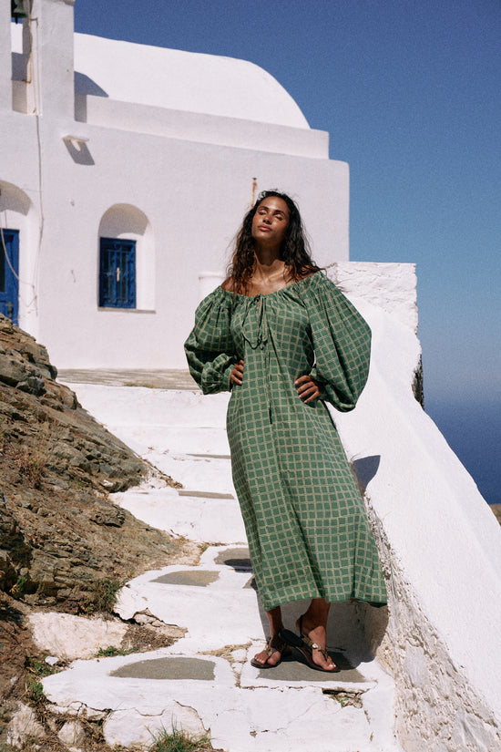 Zahra Midi Dress ~ Fern