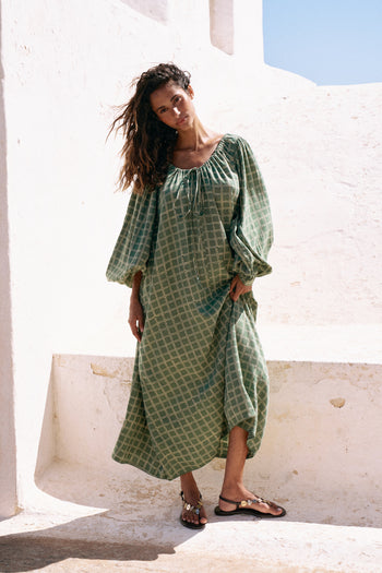 Zahra Midi Dress ~ Fern