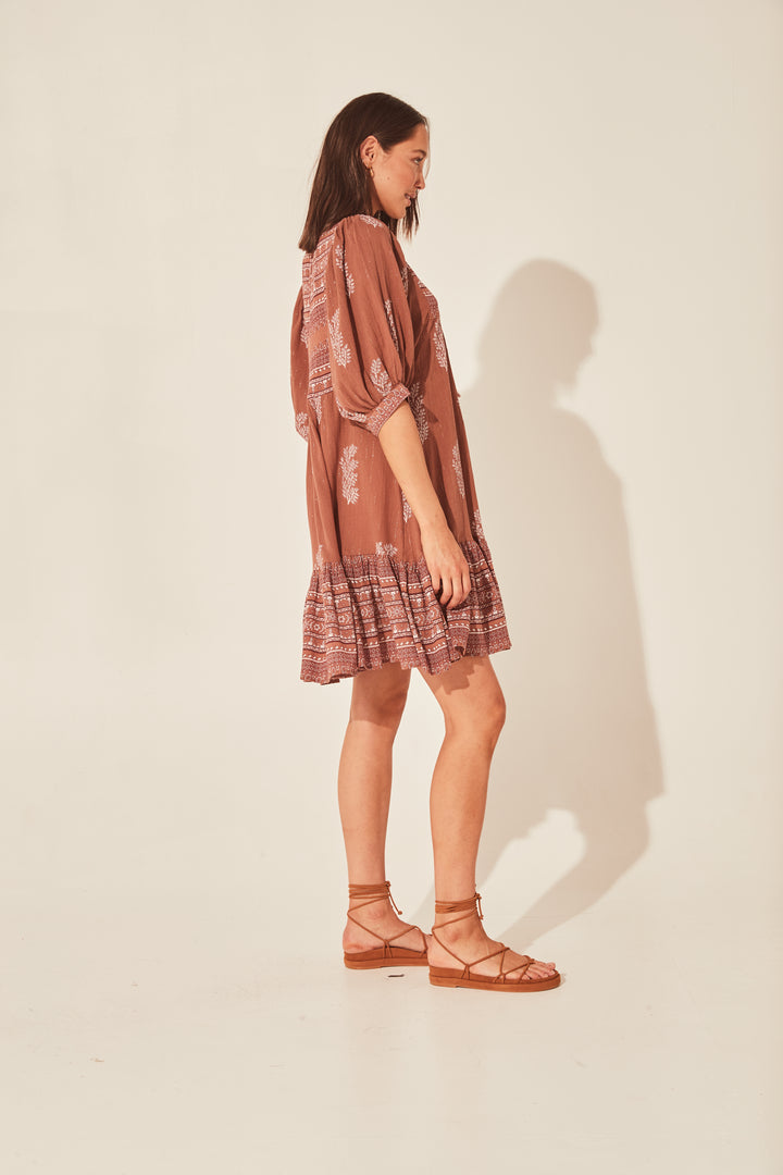 Mishka Mini Dress ~ Hazelnut